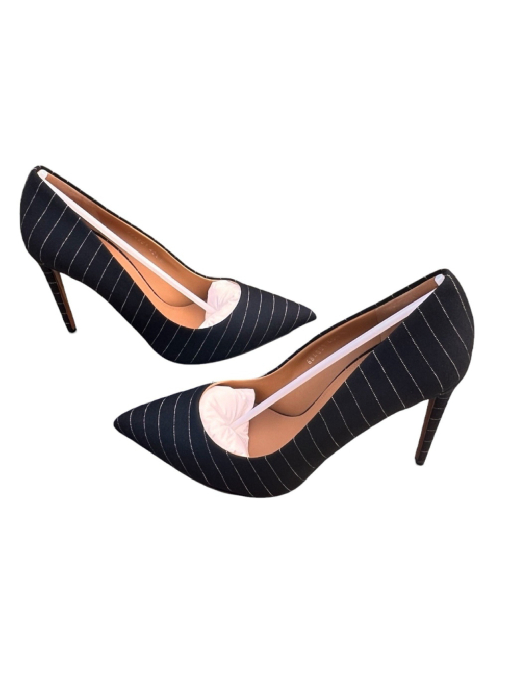 Ralph Lauren Collection Celia Pinstripe Wool Blend Pump EU 40.5 US 10.5 Italy - Picture 4 of 11
